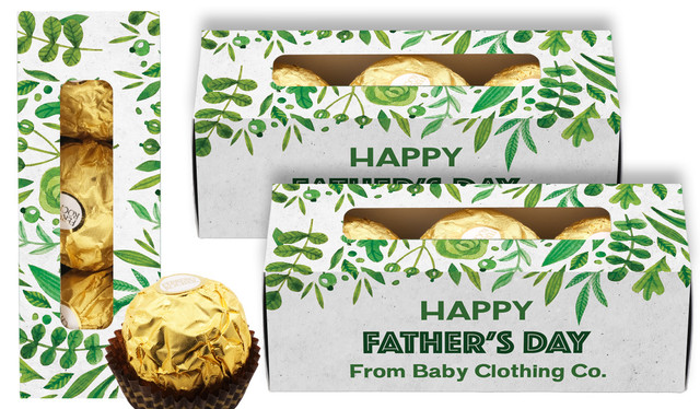 Garden Greenery Fathers Day Custom Ferrero Rocher Gift Box