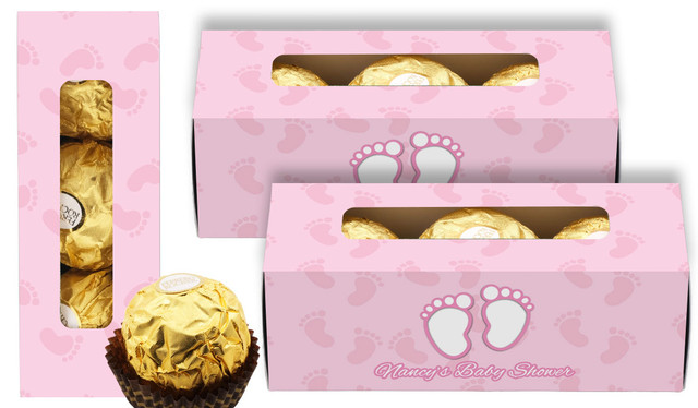 Baby Feet In Pink Baby Shower Ferrero Rocher Gift Box