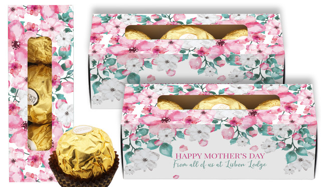 Falling Petals Mother's Day Personalised Ferrero Rocher Gift Box
