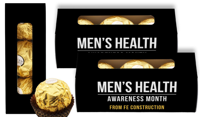 Bold Black Men's Health / Movember Personalised Ferrero Rocher Gift Box