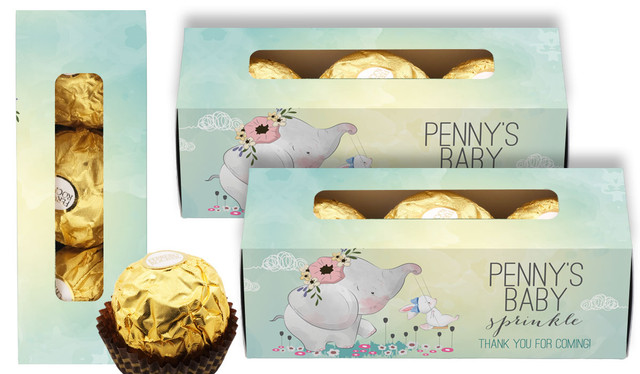 Elephant And Friend Baby Shower Ferrero Rocher Gift Box