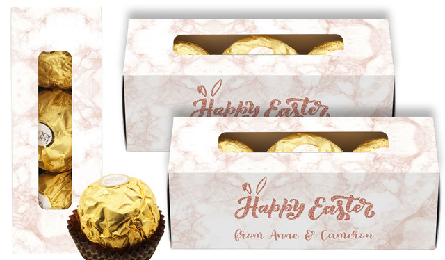 Rose Gold Personalised Easter Ferrero Rocher Gift Box