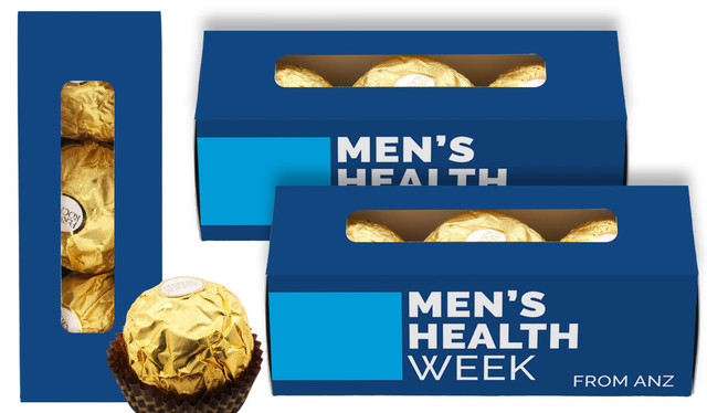 Company Colours Men's Health / Movember Personalised Ferrero Rocher Gift Box