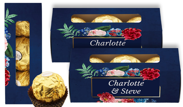 Floral Frame Personalised Ferrero Rocher Gift Box