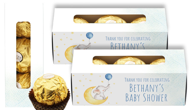 Elephant Moon Baby Shower Ferrero Rocher Gift Box