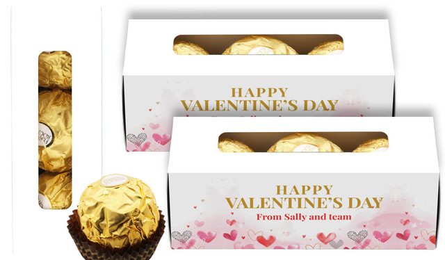 Watercolour Hearts Valentine's Day Ferrero Rocher Gift Box