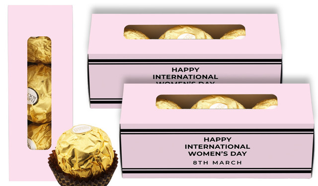 Chic Personalised Womens Day Ferrero Rocher Gift Box