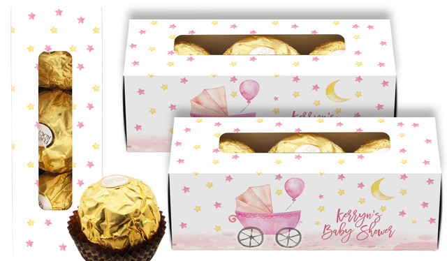 Pram In Pink Baby Shower Ferrero Rocher Gift Box