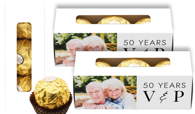 Simple Photo Anniversary Personalised Ferrero Rocher Gift Box