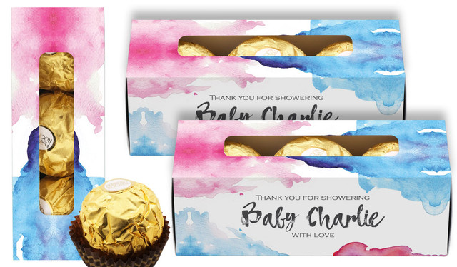 Mixed Water Colour Custom Baby Shower Ferrero Rocher Gift Box