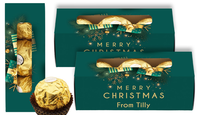 Green And Gold Gifts Christmas Custom Ferrero Rocher Gift Box