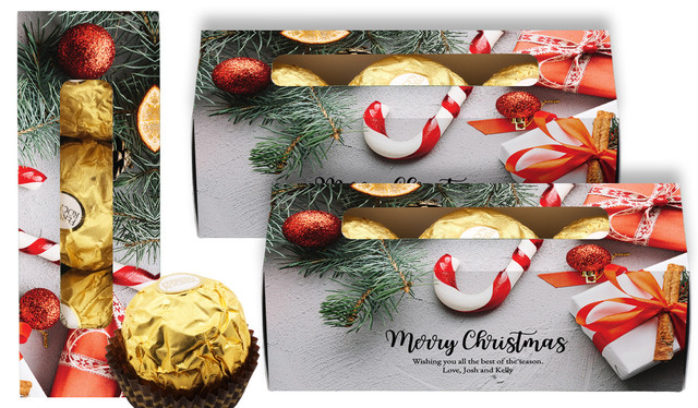 Christmas Background Personalised Ferrero Rocher Gift Box