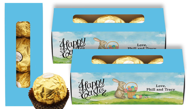 Bunny And Basket Personalised Easter Ferrero Rocher Gift Box