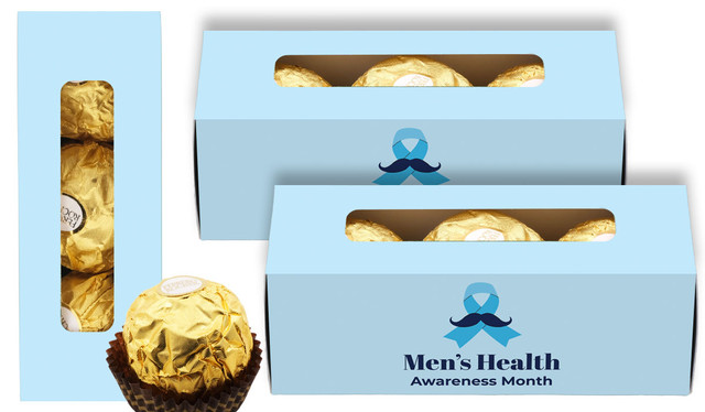 Moustache Ribbon Men's Health / Movember Personalised Ferrero Rocher Gift Box