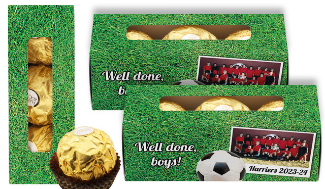 Soccer Photo Personalised Ferrero Rocher Gift Box