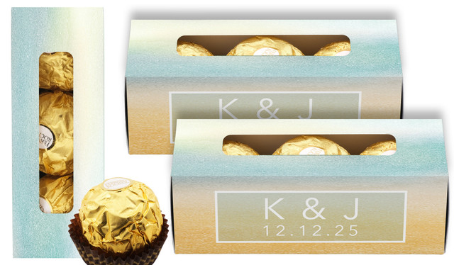 Beach Watercolour Personalised Ferrero Rocher Gift Box