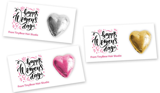 Insiginia International Womens Day Chocolate Heart Card