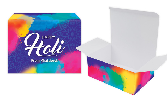 Purple Branded Holi Tuck Gift Box