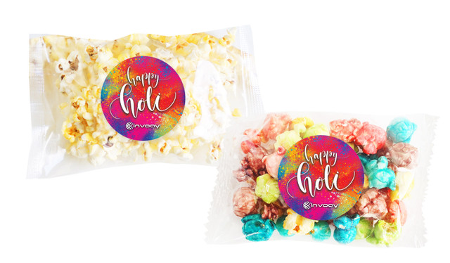 Red Branded Holi Popcorn Bag