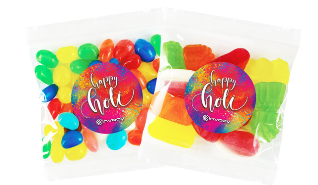 Red Branded Holi Lolly Bag