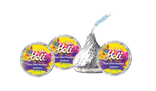 Yellow Branded Holi Hersheys Kisses