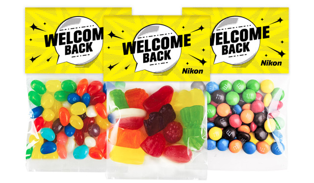 Starburst Welcome Back Personalised Lolly Bag With Topper