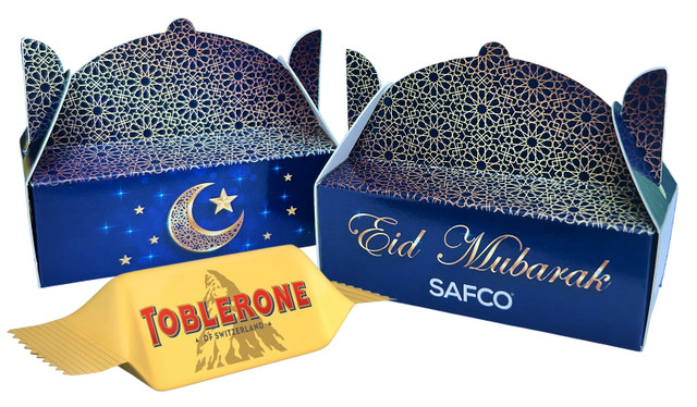 Branded Eid Box With Mini Toblerone (Halal) Inside