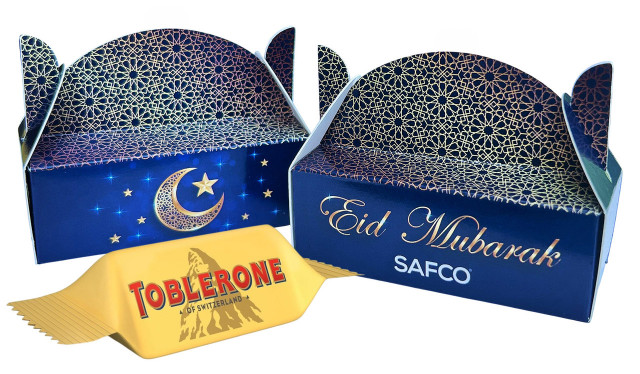 Branded Eid Box With Mini Toblerone (Halal) Inside