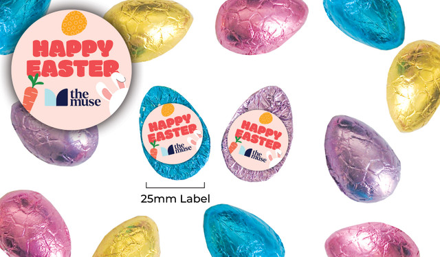 Lucky Pink Personalised Chocolate Half Easter Eggs