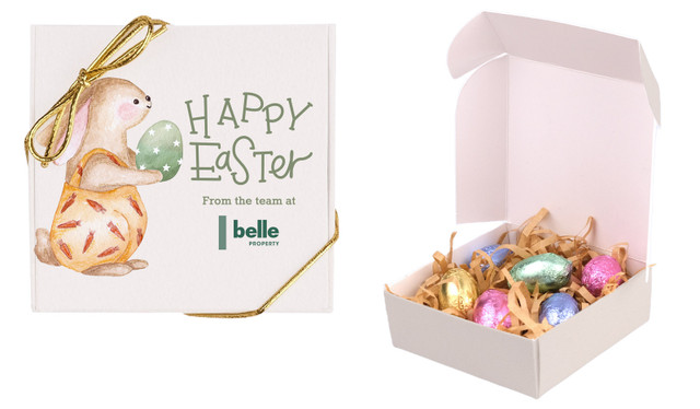 Gift Giving Bunny Personalised Easter Egg Nest Box