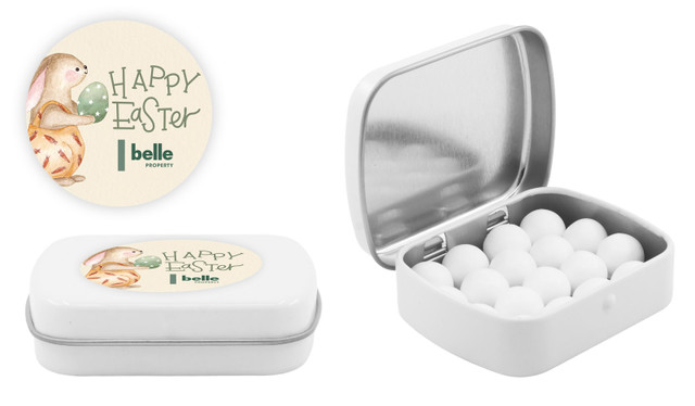 Gift Giving Bunny Personalised Mint Tins