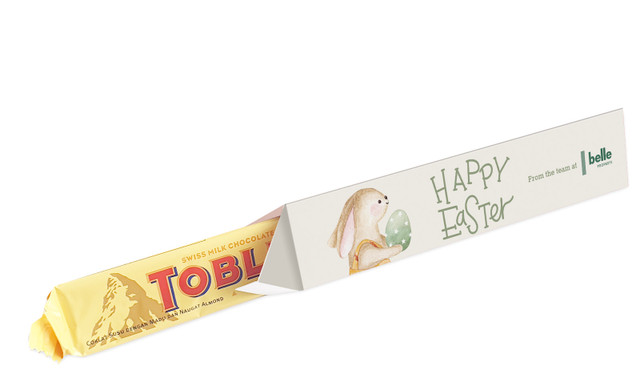 Gift Giving Bunny Personalised Toblerone Bar Box