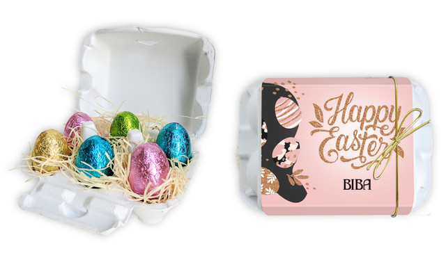 Blush And Copper Personalised Easter Egg Carton