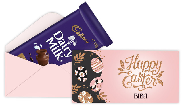 Blush And Copper Personalised Cadbury Bar Box (Box Only)