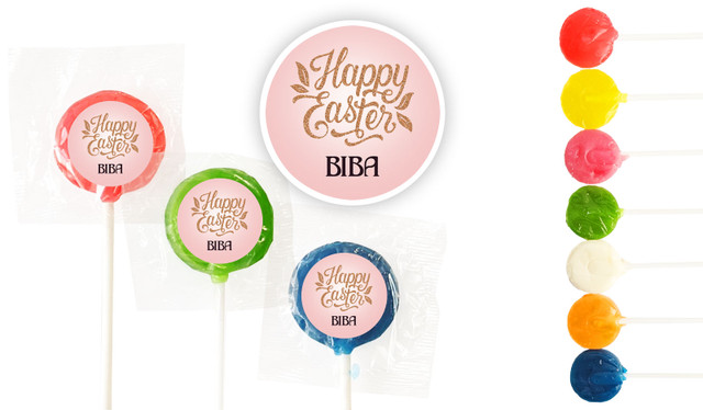 Blush And Copper Personalised Mini Lollipops