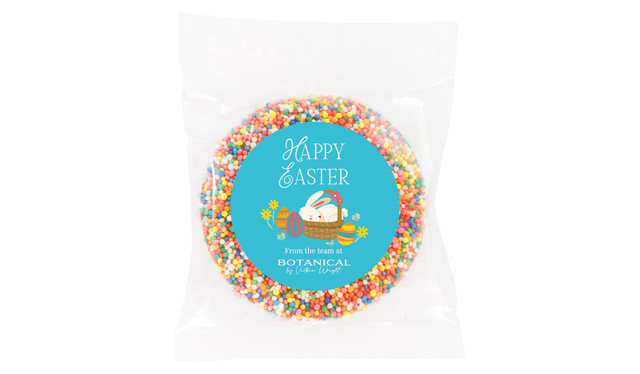 Blue Bunny Basket Personalised Easter Giant Chocolate Freckles