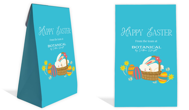 Blue Bunny Basket Personalised Easter Favour Bag