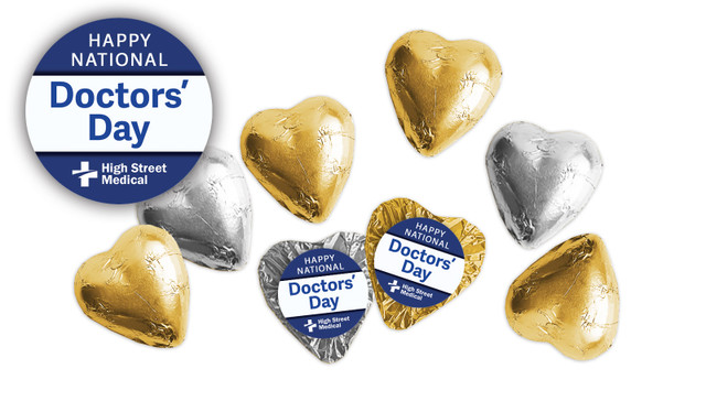 National Doctors Day Personalised Foil Chocolate Hearts