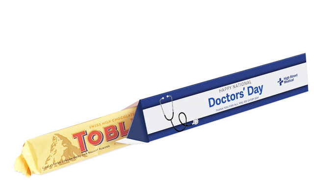 National Doctors Day Branded Toblerone Bar Box