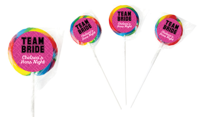 Team Bride Hens Night Personalised Lollipops