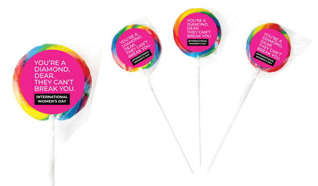 Diamond International Womens Day Personalised Lollipops