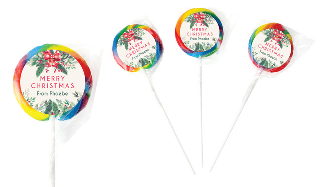 Country Style Christmas Personalised Christmas Lollipops