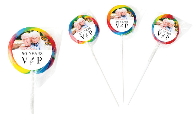 Simple Photo Anniversary Personalised Lollipops