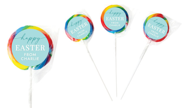 Beautiful Blue Personalised Lollipops