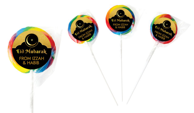 Moon Star Eid Personalised Lollipops