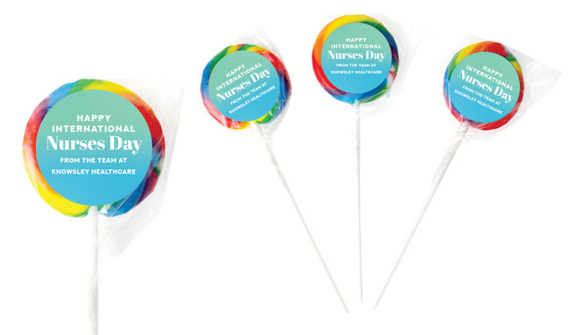 Aqua Blue International Nurses Day Personalised Lollipops