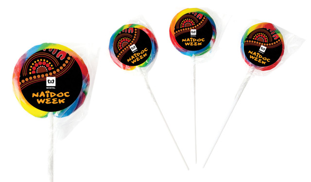 Earth Colours National NAIDOC Week Personalised Lollipops