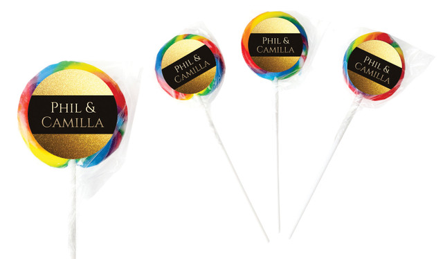 Solid Gold Personalised Wedding Lollipop