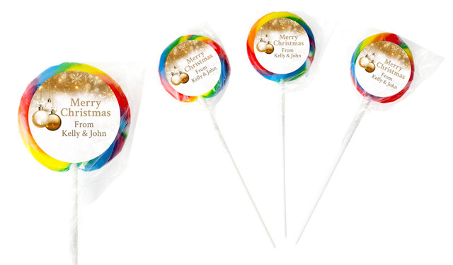 Bronzed Baubles Christmas Lollipops