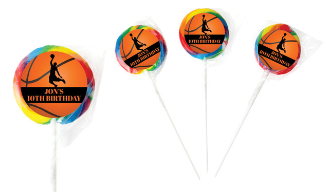 Basketballer Personalised Birthday Lollipop